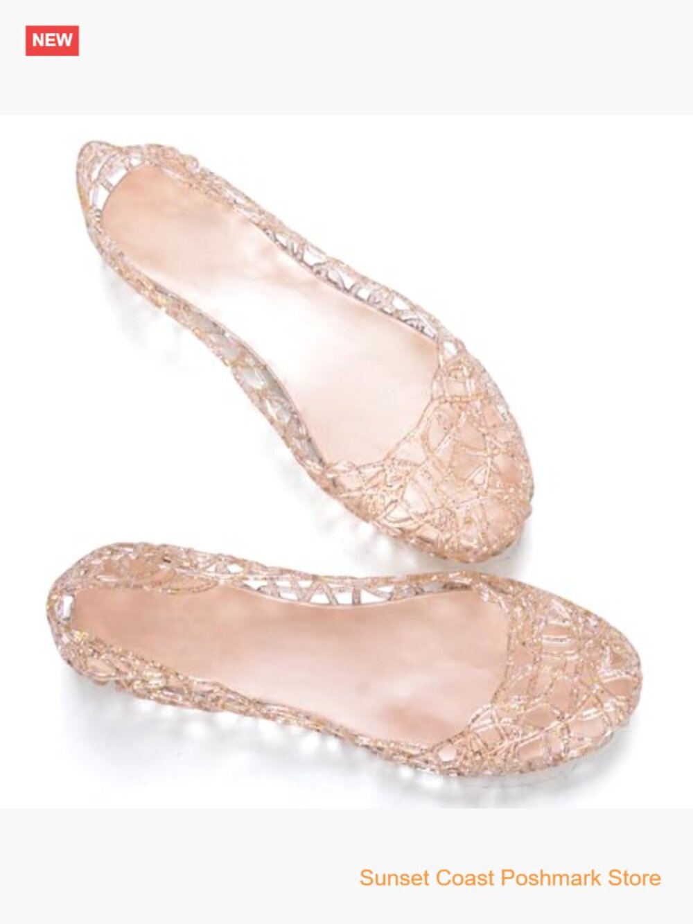 Women Flat Heel Summer Beach Jelly Shoes - Picture 3 of 7